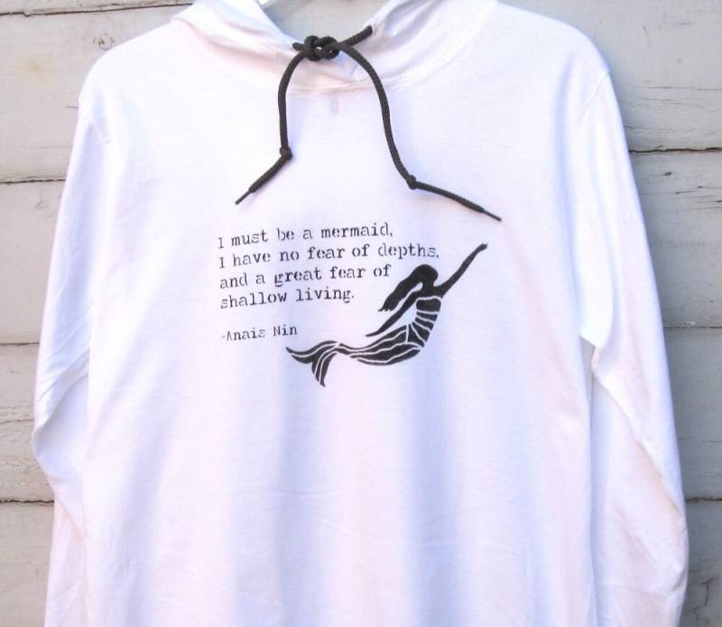 Womens Hoodies/Meerjungfrau Hoodie Damen Kapuzen-Sweatshirt Grafik Inspirierende Strand Sweatshirt von IslandLifeDesignsCo