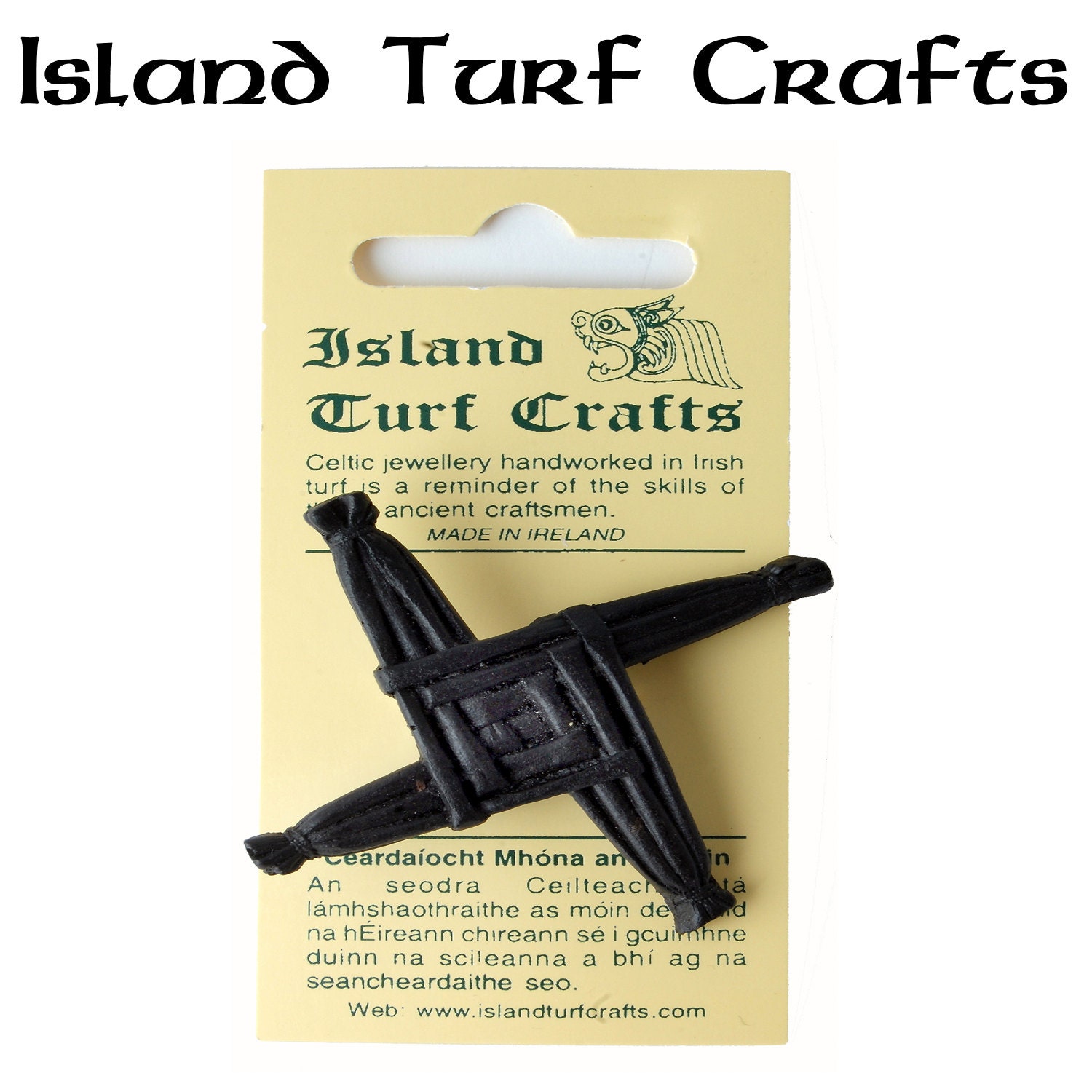 Irish Turf St. Brigid's Cross Brosche 5 "' [T25-J10] von IslandTurfCrafts