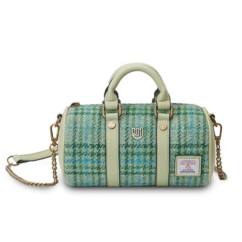 Islander® The Mini Duffel - Kleine Umhängetasche für Damen mit Harris Tweed, Mint Tartan, Mintkaro von Islander