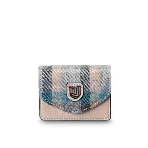 Islander Kartenetui aus Mikrofaser-Leder und Harris-Tweed, 10 x 8 cm, Islander Schottenkaro, Classic von Islander
