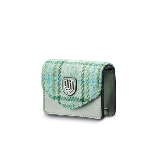 Islander Kartenetui aus Mikrofaser-Leder und Harris-Tweed, 10 x 8 cm, Mintkaro, Classic Islander Kartenetui aus Mikrofaser-Leder und Harris-Tweed, 10 x 8 cm, Mintkaro, Classic von Islander