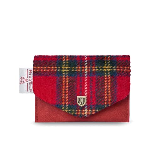 Islander Kartenetui aus Mikrofaser-Leder und Harris-Tweed, 11 cm L x 7 cm, Tartanmuster, Classic Islander Kartenetui aus Mikrofaser-Leder und Harris-Tweed, 11 cm L x 7 cm, Tartanmuster, Classic von Islander