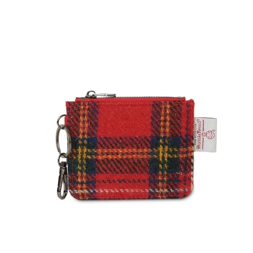 Islander The Card Zip Wallet Microfiber Leather and Harris Tweed, Tartanmuster, Classic von Islander