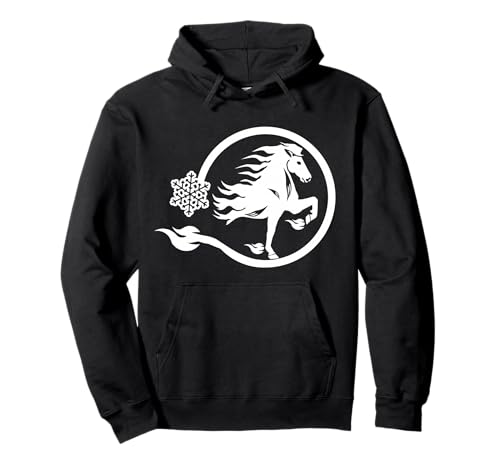 Edles Islandpferd Tölt Feuer EIS Damen Mädchen Pullover Hoodie von Islandpferde Damen Kinder Herren Zubehör Geschenke