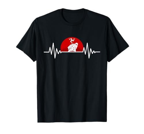 Isle of Man Flagge Herzfrequenz Insel Manx Fahne Isle of Man T-Shirt Isle of Man Flagge Herzfrequenz Insel Manx Fahne Isle of Man T-Shirt von Isle Of Man Flag & Motorrad Racing Geschenkidee