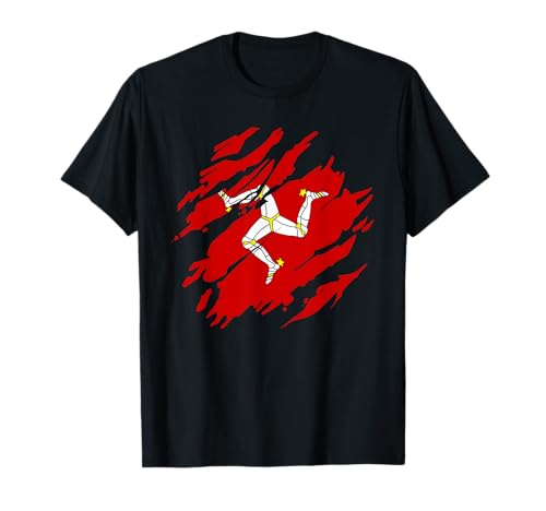 Isle of Man Flagge Insel Manx Fahne Kratzer Isle of Man T-Shirt Isle of Man Flagge Insel Manx Fahne Kratzer Isle of Man T-Shirt von Isle Of Man Flag & Motorrad Racing Geschenkidee