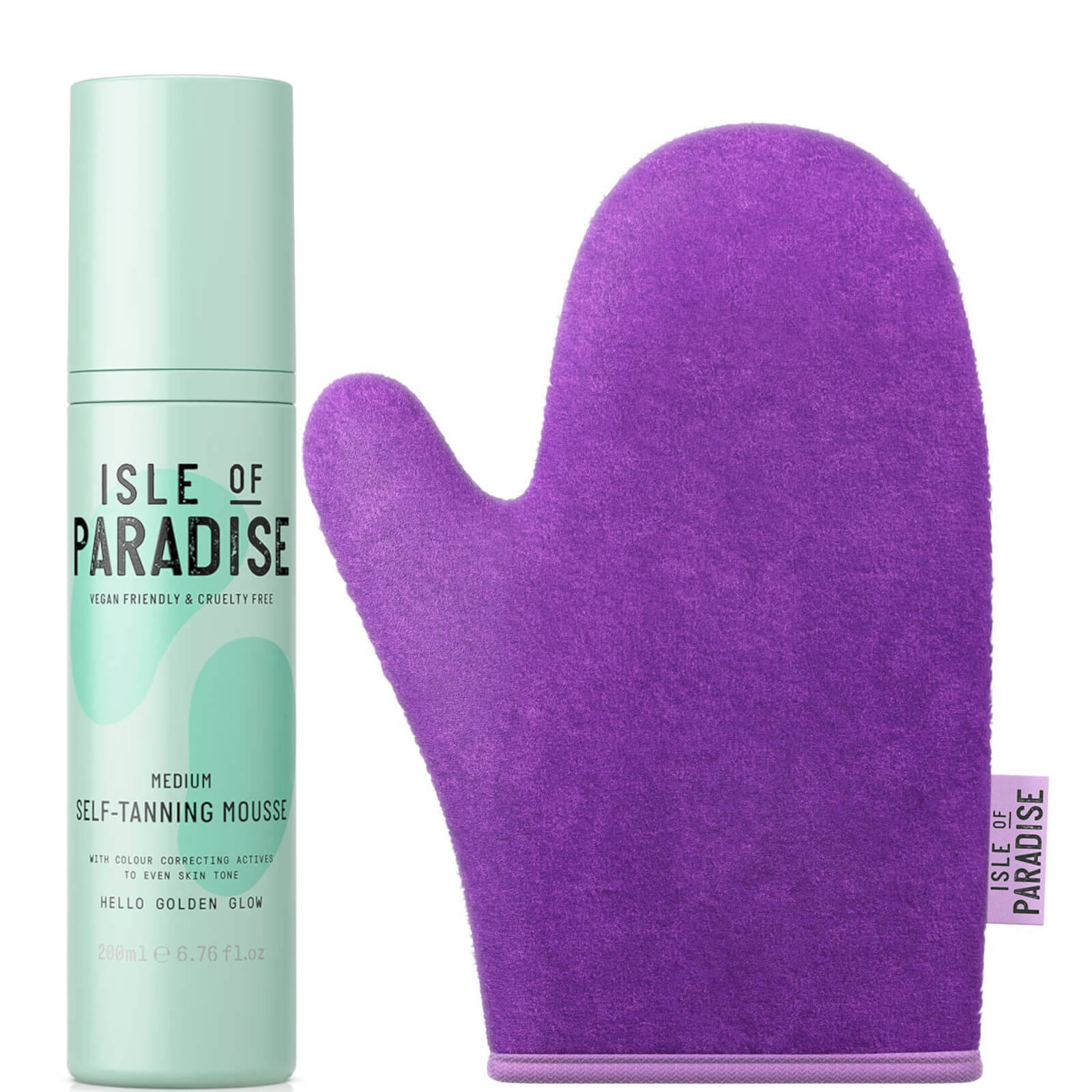 Isle Of Paradise Medium Self-Tanning Mousse and Double Sided Mitt Bundle von Isle of Paradise