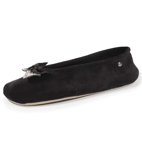 Isotoner Damen Ballerinas Schleife Schmuck, Schwarz , 37 EU von Isotoner