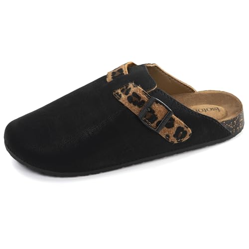Isotoner Damen-Clogs, Schwarz mit Leopardenmuster, 41 EU Isotoner Damen-Clogs, Schwarz mit Leopardenmuster, 41 EU von Isotoner