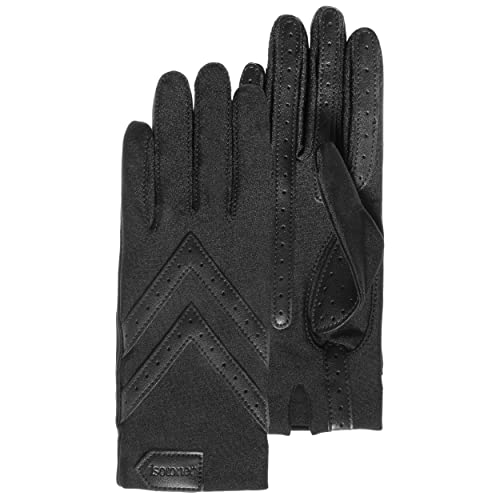 Isotoner Damen-Handschuhe, taktil, recycelter Stretch-Stoff, wasserfest, nicht gefüttert, Schwarz , One size von Isotoner