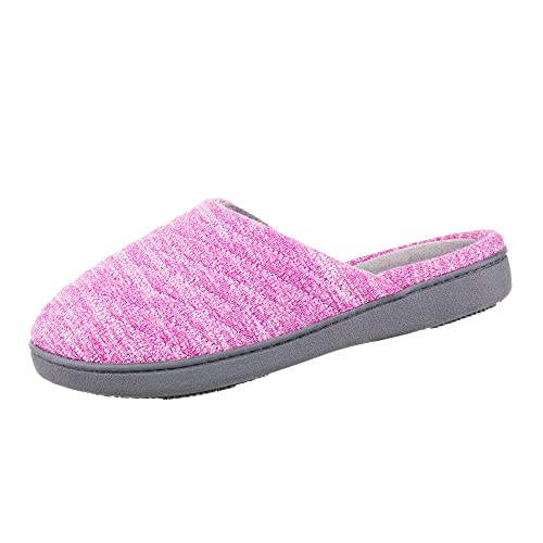 isotoner Damen Andrea Space Knit Slide Hausschuhe, Vividly Violet von Isotoner