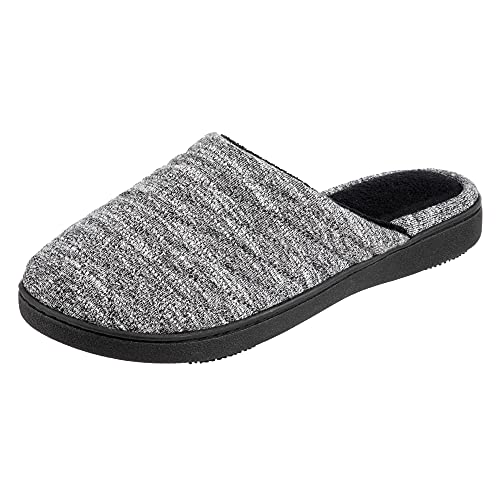 isotoner Damen Space Dyed Andrea Slip On Clog Slipper mit Feuchtigkeitstransport für Komfort drinnen und draußen und Unterstützung des Fußgewölbes, schwarz, 38.5/39 EU von Isotoner