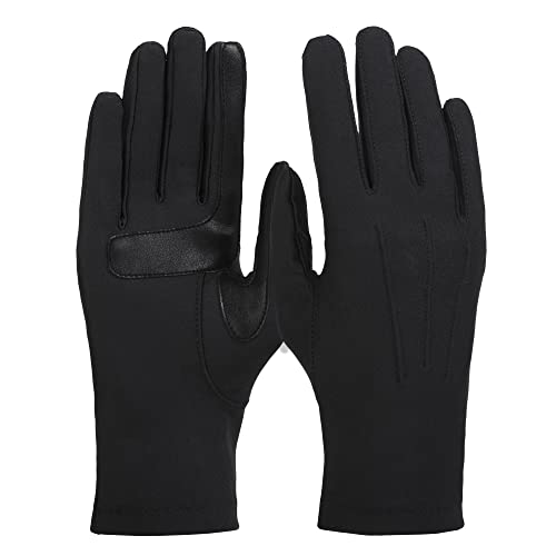 isotoner Damen Spandex Kaltwetter-Stretchhandschuhe mit warmem Fleecefutter, schwarz, Einheitsgröße von Isotoner