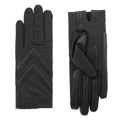 Isotoner Damen Spandex Shortie Handschuhe für kaltes Wetter, Holzkohle-Smartdri, L/X-Large von Isotoner