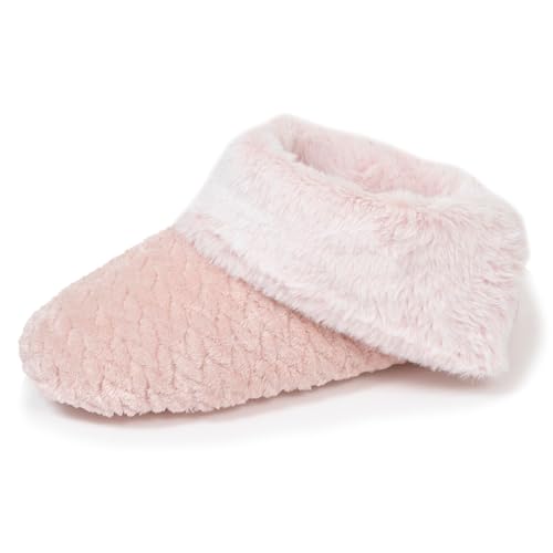 Isotoner Extra leichte Hausschuhe für Damen, Mikrofrottee, rutschfeste Sohle, Größe 41/42 von Isotoner