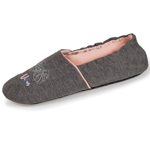 Isotoner Extra light Hausschuhe Pantoletten Damen, Dunkelgrau meliert, 39/40 EU von Isotoner