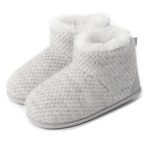 Isotoner Glitzernde Strick-Stiefel-Hausschuhe für Damen von Isotoner