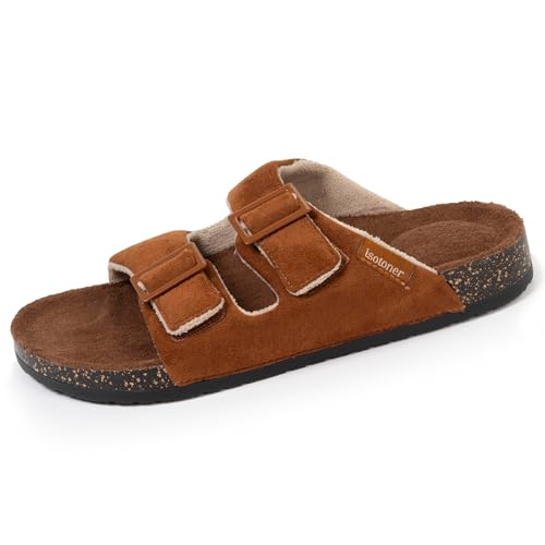 Isotoner Hausschuhe, Hausschuhe, offen, für Herren, sehr bequem, camel, 46 EU von Isotoner