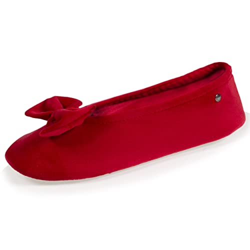 Isotoner Hausschuhe Ballerinas Damen, rot, 35/36 EU von Isotoner