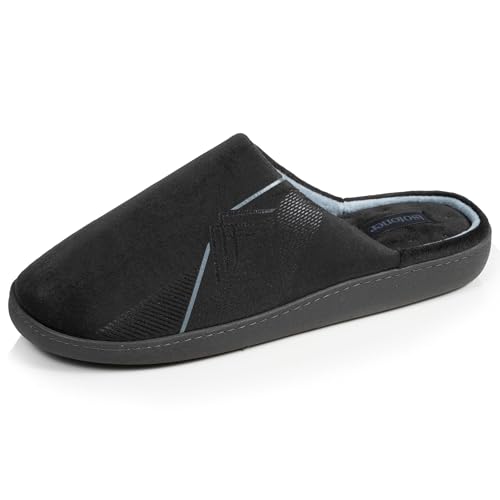 Isotoner Hausschuhe Hausschuhe Herren Pantoletten Memory Sohle, grau, 43 EU von Isotoner