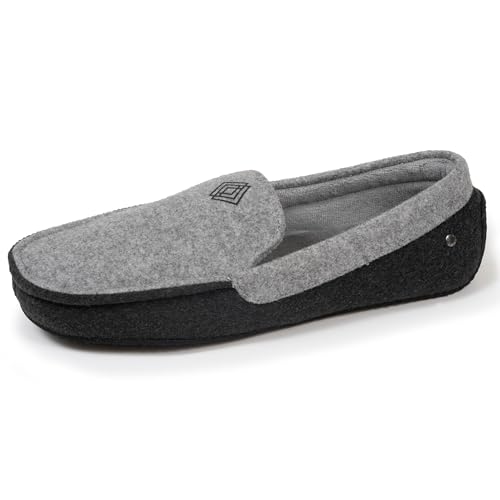 Isotoner Hausschuhe Hausschuhe Mokassins Herren Ultra bequem und leicht, Verblassendes Grau, 42 EU von Isotoner