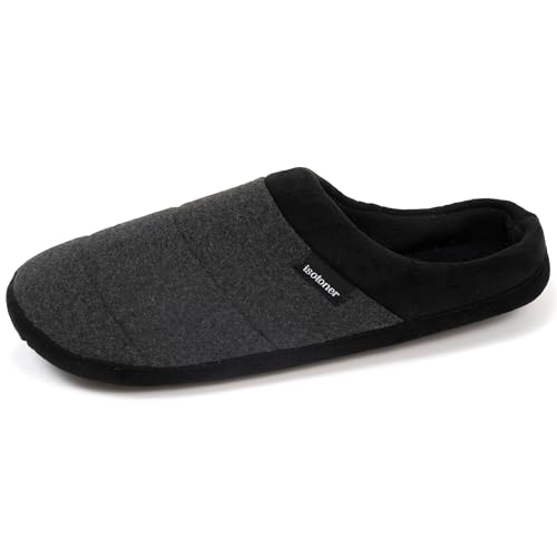 Isotoner Hausschuhe extra leicht, Hausschuhe für Herren, Fleece, ultraweiche Gummisohle, Größe 40 von Isotoner