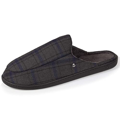 Isotoner Herren Pantoletten ergonomisch, Tartan, 46 EU von Isotoner