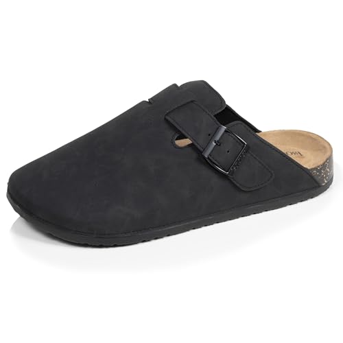 Isotoner Herren-Clogs mit Extra-Flex-Sohle, leicht, bequemer Fersen-Patch, Schwarz , 46 EU von Isotoner