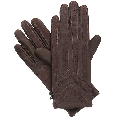 Isotoner Signature Herren Handschuhe Spandex Stretch mit warmem Strickfutter - Braun - Medium/Large von Isotoner