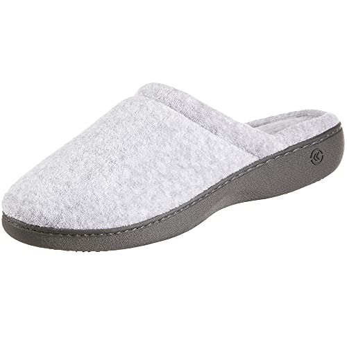 Isotoner Women's Classic Terry Clog Slippers Slip on, Heather Grey Small / 6.5-7 US von Isotoner