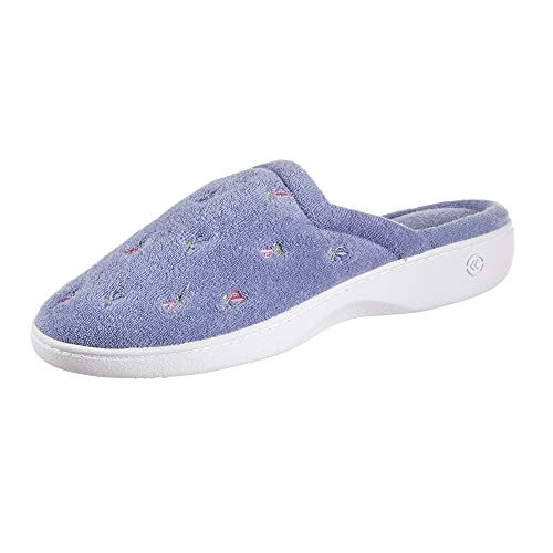 Isotoner Women's Classic Terry Clog Slippers Slip on, Periwinkle, Small / 6.5-7 US von Isotoner