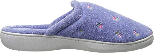 Isotoner Women's Classic Terry Clog Slippers Slip on, Periwinkle, X-Small / 5.5-6 US von Isotoner