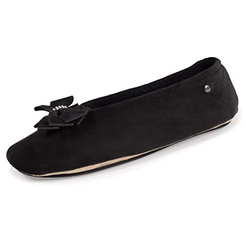 Isotoner chaussons femme noeud précieux 97306 noir - Pointure - 40 von Isotoner