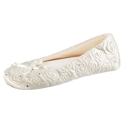 isotoner Damen Ballerinas mit Frottee gefüttert und Rosensteppung isotoner Damen Ballerinas mit Frottee gefüttert und Rosensteppung von Isotoner