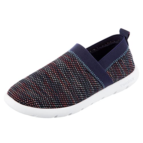 isotoner Damen Lightweight and Breathable Elastic Knit Slip-on Shoe Hausschuh, Marineblau, 42 EU von Isotoner