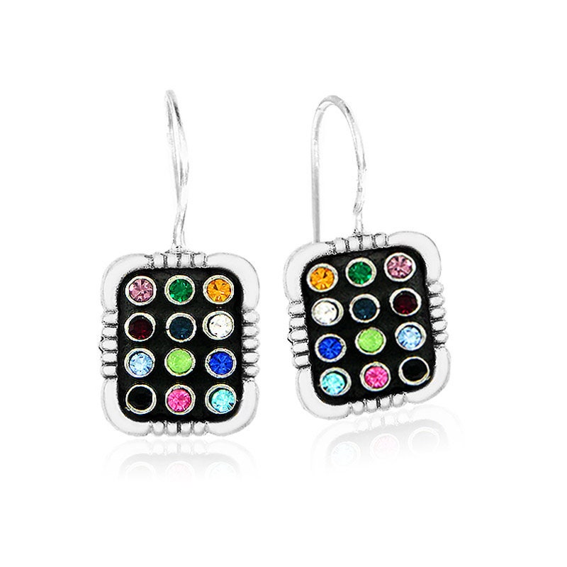 925 Sterling Silber Hoshen Ohrring Set Mit 12 Kristallfarbe, Stämme Israels 925 Sterling Silber Hoshen Ohrring Set Mit 12 Kristallfarbe, Stämme Israels von IsraelGiftsCo