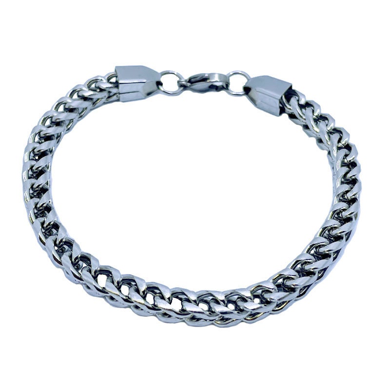 Edelstahlringe Armband, Herren Kettenarmband von IsraelGiftsCo