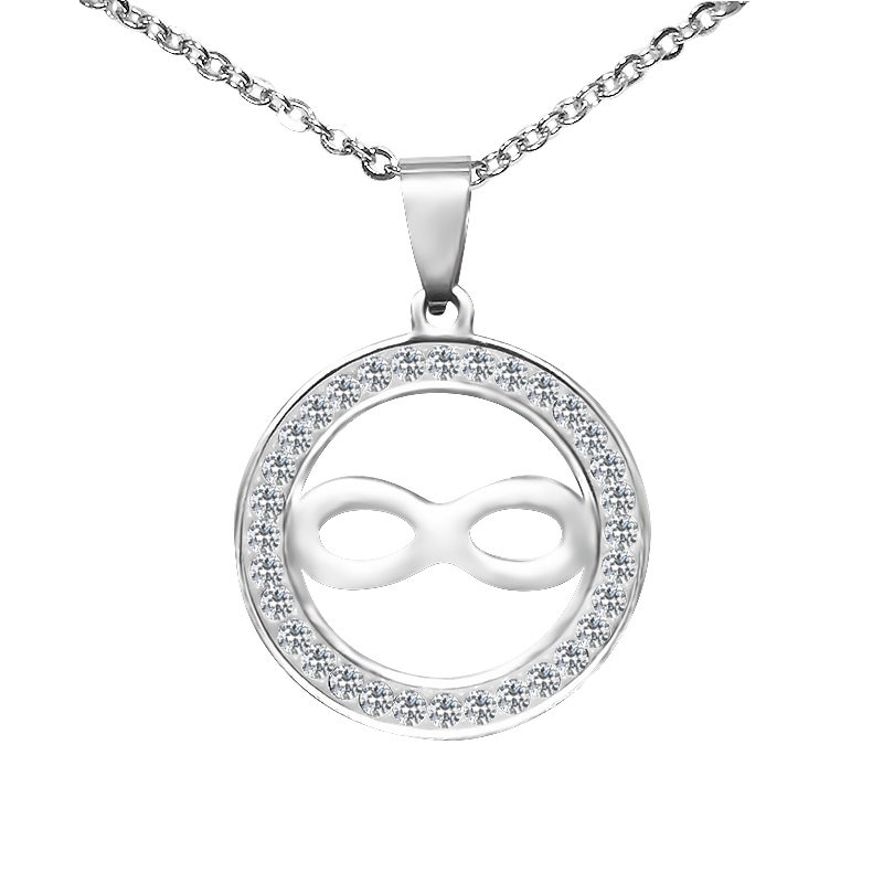 S.steel Infinity Kette Set Mit Weissen Kristallen S.steel Infinity Kette Set Mit Weissen Kristallen von IsraelGiftsCo