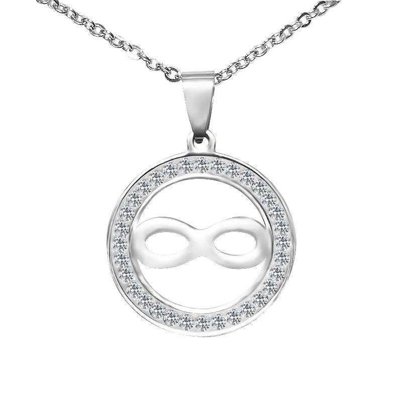 S.steel Infinity Kette Set Mit Weissen Kristallen S.steel Infinity Kette Set Mit Weissen Kristallen von IsraelGiftsCo