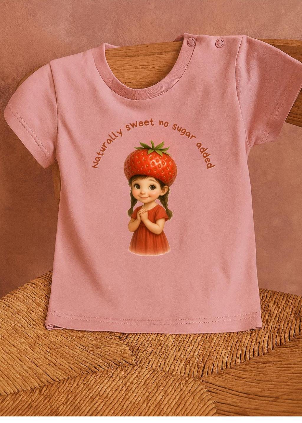 Kinder T-Shirt „Naturally Sweet" - Erdbeermädchen Design | Bio-Baumwolle Nachhaltige Kindermode Geschenk Für Mädchen Kinder T-Shirt „Naturally Sweet" - Erdbeermädchen Design | Bio-Baumwolle Nachhaltige Kindermode Geschenk Für Mädchen von IsranBerry