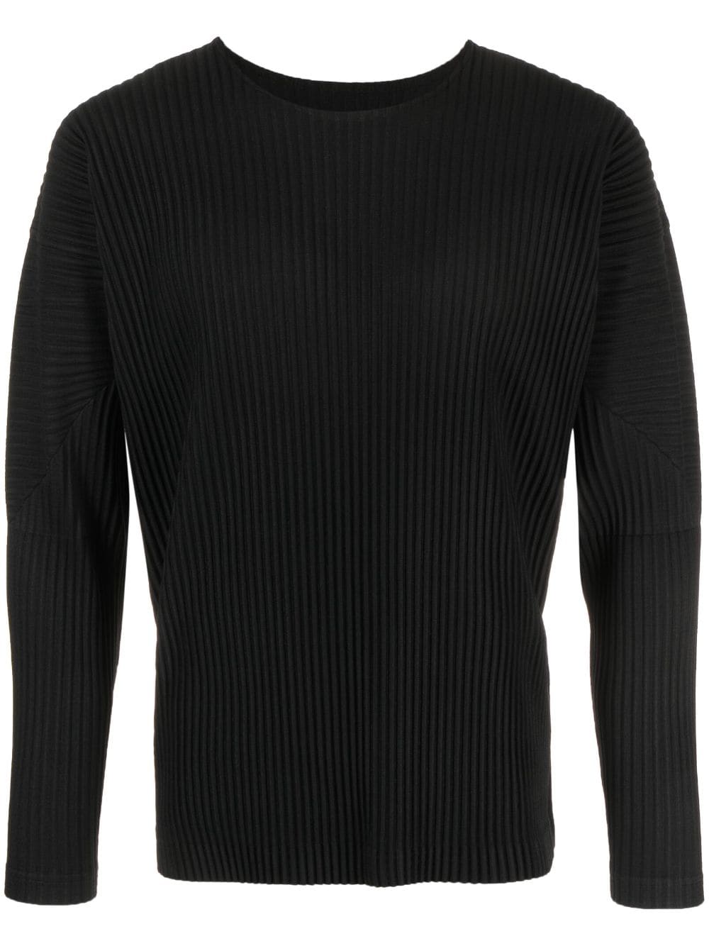 Homme Plissé Issey Miyake Plissiertes Langarmshirt - Schwarz von Homme Plissé Issey Miyake