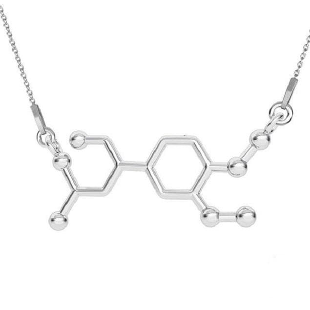 Molekulare Adrenaline Halskette - Silber, 24 Karat Vergoldetes 18 Roségold Molekulare Adrenaline Halskette - Silber, 24 Karat Vergoldetes 18 Roségold von IssiJewellery