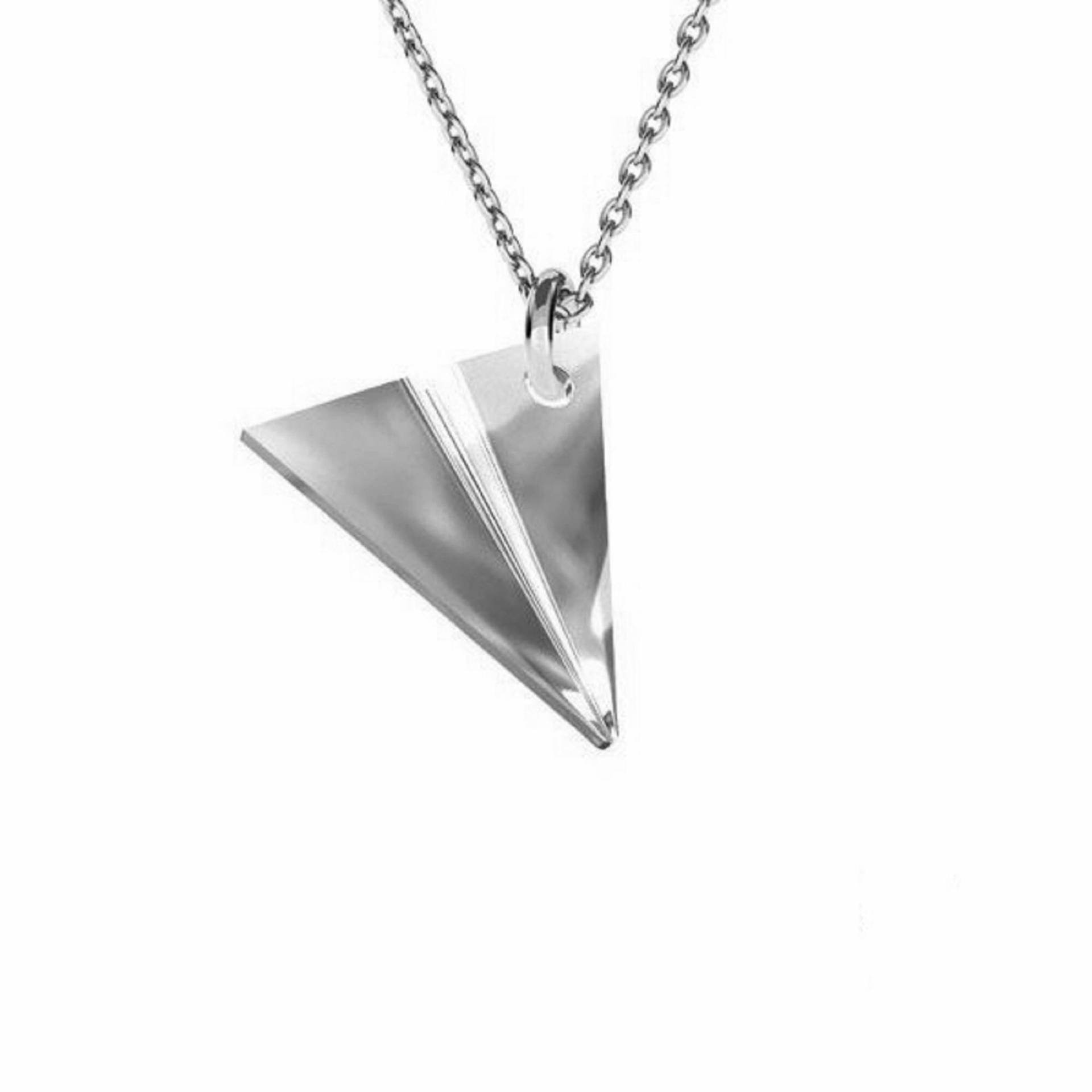 Papierflugzeug - Origami-Halskette Silber, Vergoldetes Roségold Papierflugzeug - Origami-Halskette Silber, Vergoldetes Roségold von IssiJewellery