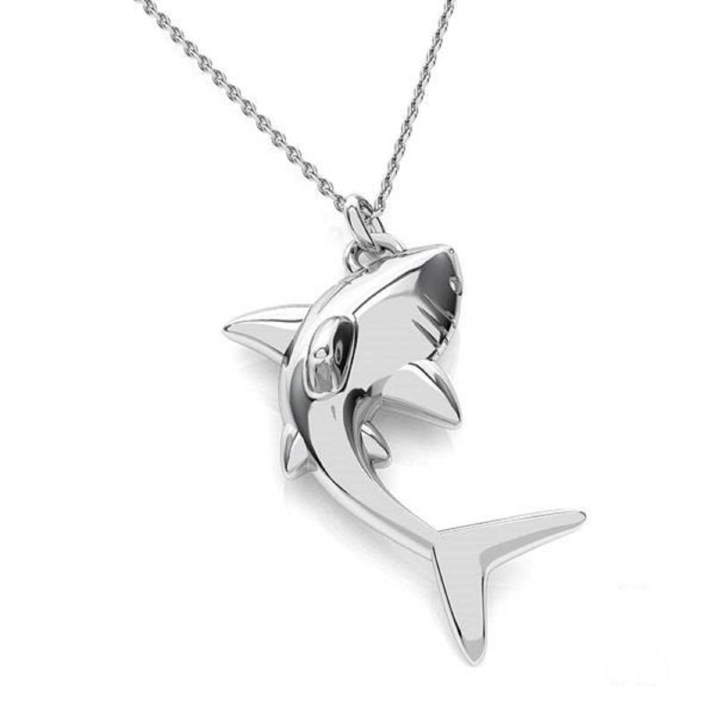 Shark Halskette - Silber, 24 Karat Vergoldetes 18 Roségold Shark Halskette - Silber, 24 Karat Vergoldetes 18 Roségold von IssiJewellery