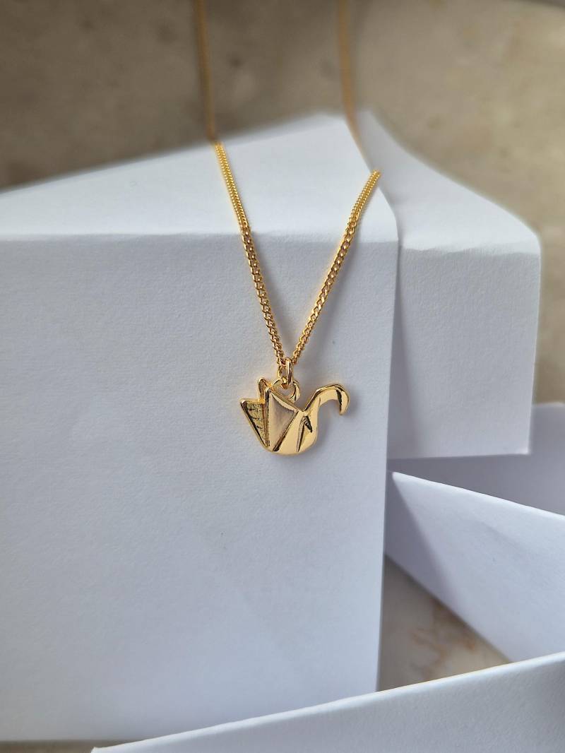Swan Origami-Halskette - Silber/Gold/Roségold Swan Origami-Halskette - Silber/Gold/Roségold von IssiJewellery