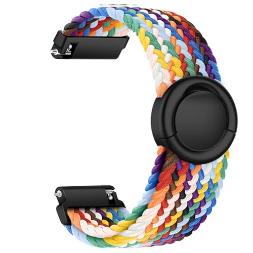 Issinlky 19mm Nylon Geflechtband für Veryfitpro ID205L, elastisches Runde Schnalle Armband für GRV FC1 IDW15 ID205S ID205G ID215G ID216 ID205L YM205L BV205L TE021 SW020 SW021 SW023 Smartwatch von Issinlky