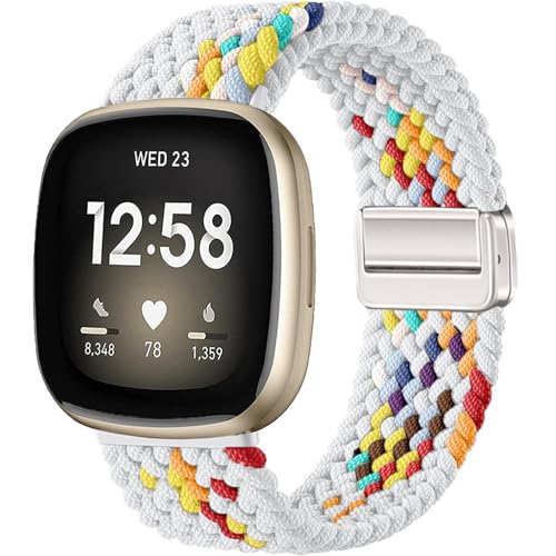 Issinlky Geflochtenes Nylonband für Fitbit Versa 3/Versa 4, elastisches Armband für Fitbit Sense 2/Sense Smartwatch Issinlky Geflochtenes Nylonband für Fitbit Versa 3/Versa 4, elastisches Armband für Fitbit Sense 2/Sense Smartwatch von Issinlky