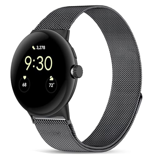 Issinlky Metal armband Kompatibel für Google Pixel Watch, Edelstahlband für Google Pixel Watch/Google Pixel Watch 2/Google Pixel Watch 3 41mm Männer Frauen von Issinlky