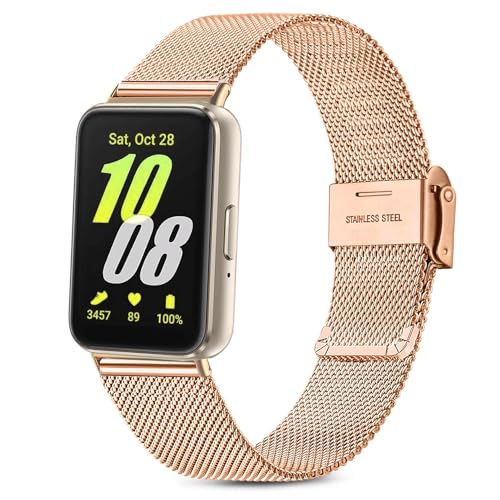 Issinlky Metallband für Samsung Galaxy Fit 3, Edelstahl armband für Samsung Galaxy Fit 3 SM-R390 Herren Damen von Issinlky