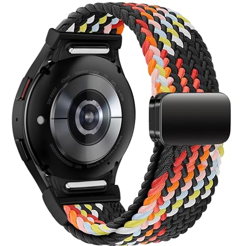 Issinlky No Gap Nylon Flechtband Kompatibel mit Galaxy Watch 7/FE/6/5/4 40mm 44mm, Elastisches Magnetschnallenband für Galaxy Watch 6 Classic/4 Classic/5 Pro Herren Damen Issinlky No Gap Nylon Flechtband Kompatibel mit Galaxy Watch 7/FE/6/5/4 40mm 44mm, Elastisches Magnetschnallenband für Galaxy Watch 6 Classic/4 Classic/5 Pro Herren Damen von Issinlky